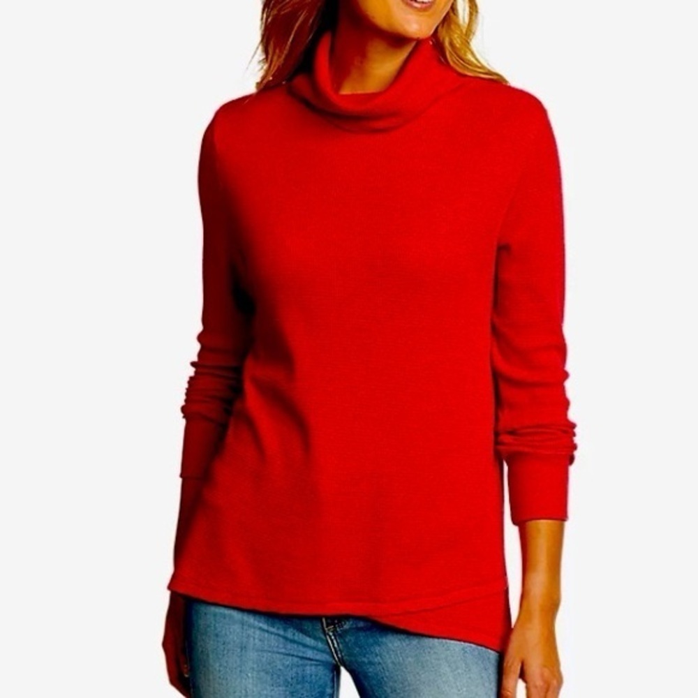 NWT EDDIE BAUER Red Tulip Hem Thermal